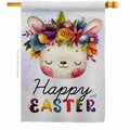 Patio Trasero Happy Bunny Springtime Easter Double-Sided Garden Decorative House Flag, Multi Color PA3900474